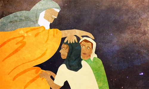 Jacob blesses the sons of Joseph